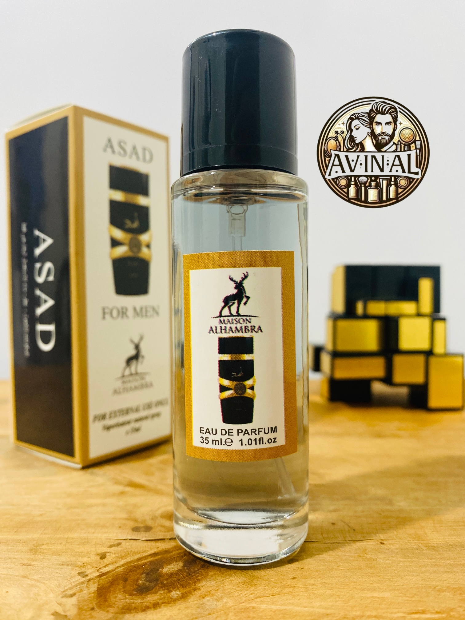 عطر ادکلن لطافه اسد مدل الحمبرا 35 میل